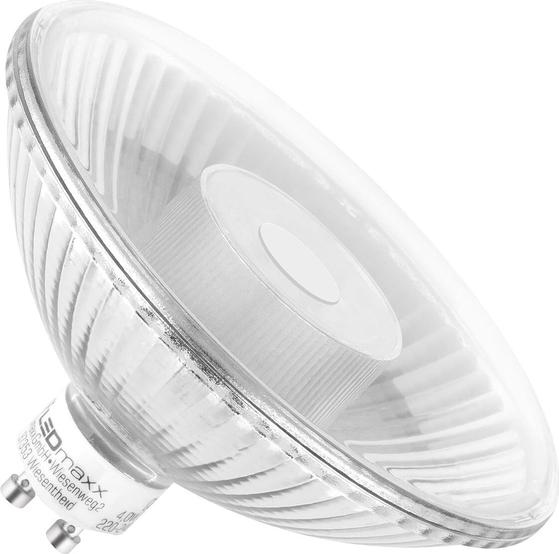 NCC-Licht LED Lichtbron Glas Reflector QPAR111 4W GU10 350lm Warmwit 2700K Flood 24°