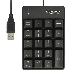 DELOCK Tastatur USB Nummernblock 19 Tasten