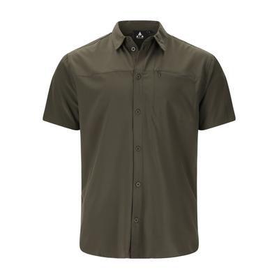 Outdoorhemd WHISTLER "Jeromy", Herren, Gr. M, US-Größen, grün (olivgrün), 90% Polyester, 10% Elasthan, unifarben, normal, ohne Ausschnitt, Hemden, mit innovativer QUICK DRY-Technologie