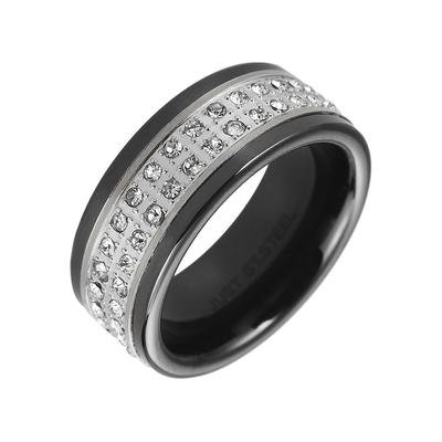 Fingerring JUST "Porina, langlebig" Gr. 60, schwarz, Fingerringe, Damen, 60, Keramik, Fingerring