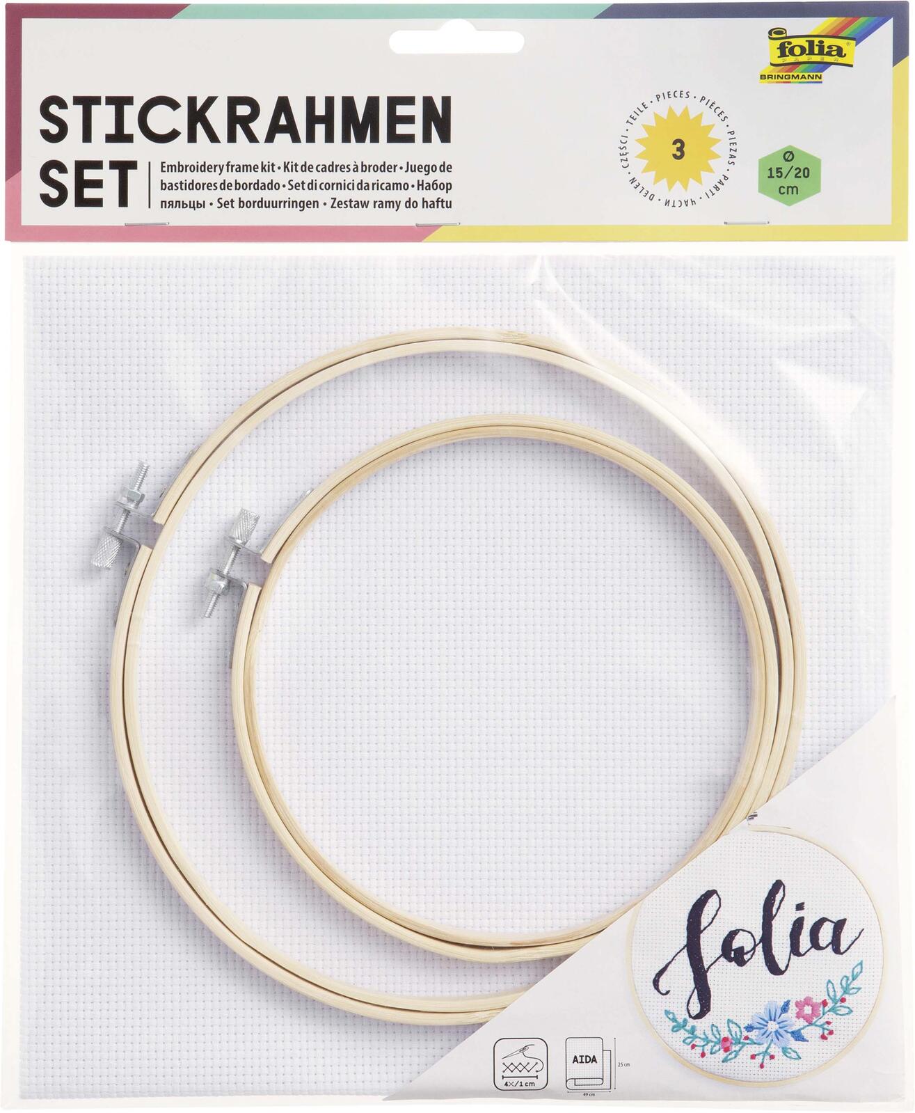 folia Stickbild mit Stickrahmen 23401