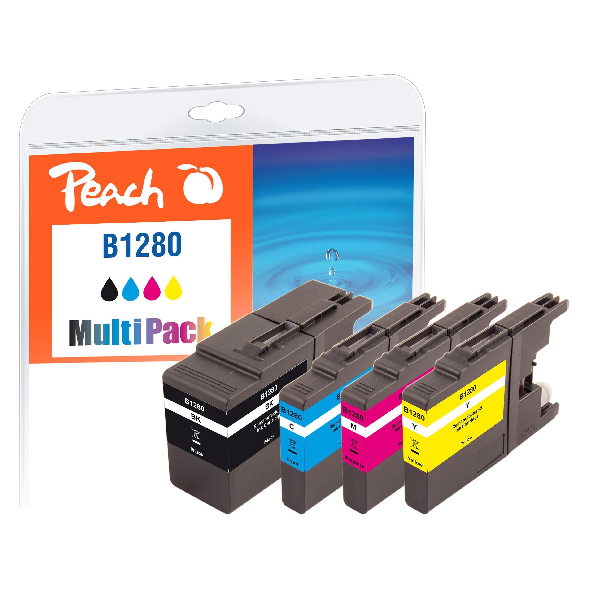 Peach Spar Tintenpatronen, XL-Füllung, kompatibel zu LC-1280 (BK) (PI500-74)