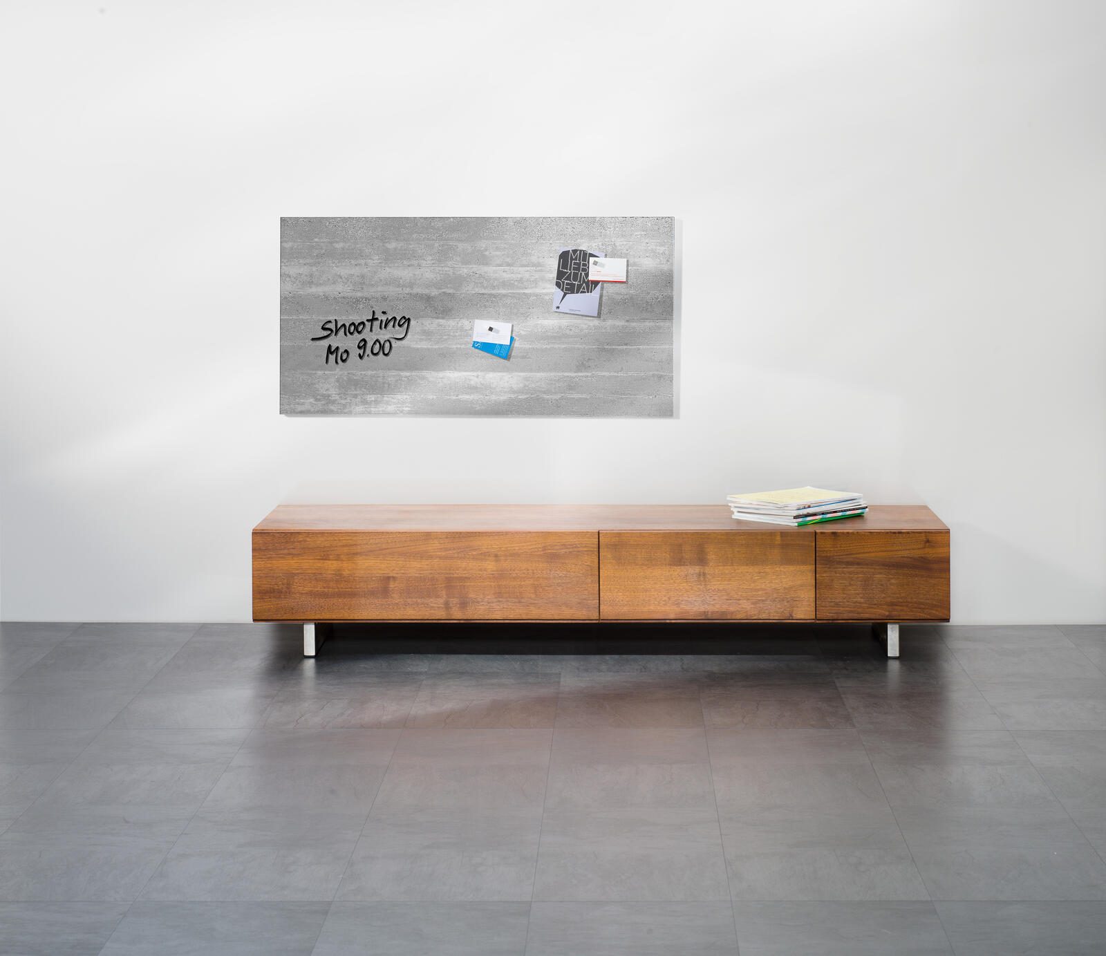 SIGEL Glas-Magnettafel artverum® 91,0 x 46,0 cm Design Sichtbeton GL148