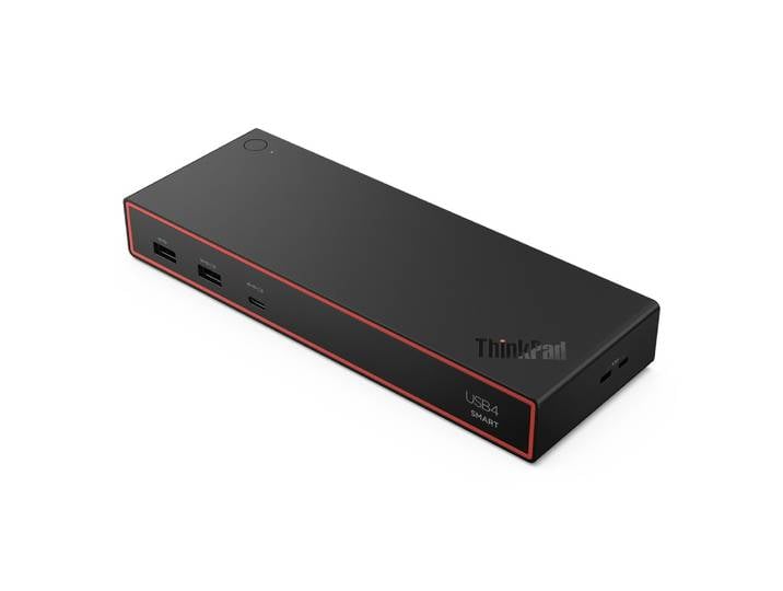 Lenovo ThinkPad USB4 Smart Dock 5500 with 135W Adapter, Avec fil, USB4, 100 W, 1000 Mbit/s, Noir, Eclipse Black 40BC0135EU