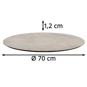 Veba Tischplatte 1370, rund, Ø 70cm, moonstone