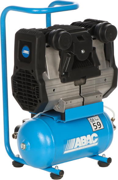 ABAC START QUIETE OS10 - Compressore aria elettrico monofase silenziato - Oil-less - Motore 1 HP - 6 lt