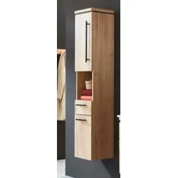 Puris Hochschrank Cool Line Holzoptik Braun Eiche