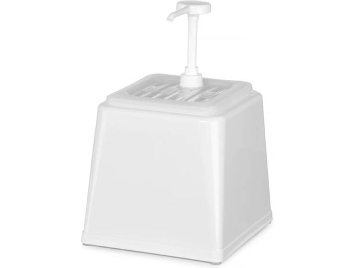 HENDI Sausdispenser met pomp – 2\,5L – BPA-vrij – Wit – 230x210x327 mm