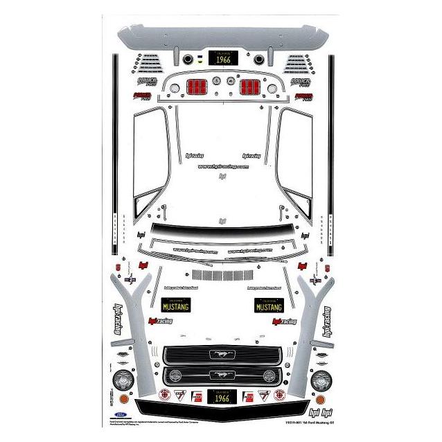 HPI Karosserie 1966 Ford Mustang Gt (200mm) (17519)