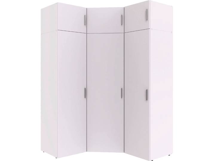 Schranksystem WIMEX Münster , weiss (weiß), H:225cm T:54cm, Holzwerkstoff, Schränke, Schranksystem, Mehrzweckschrank