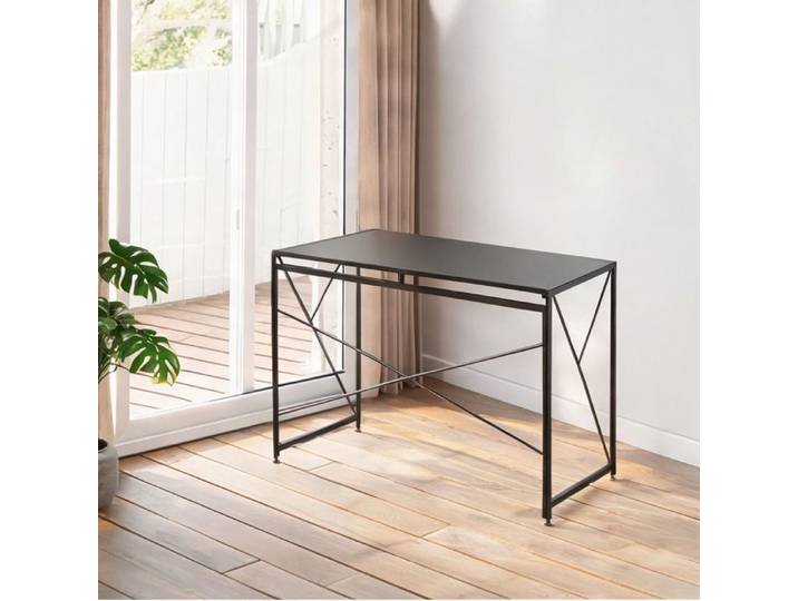 Desks and Work Surfaces combining 99 x 50 x 75 in and Black MDF and Metal with Bureau noir pliant MDF et métal pour petit