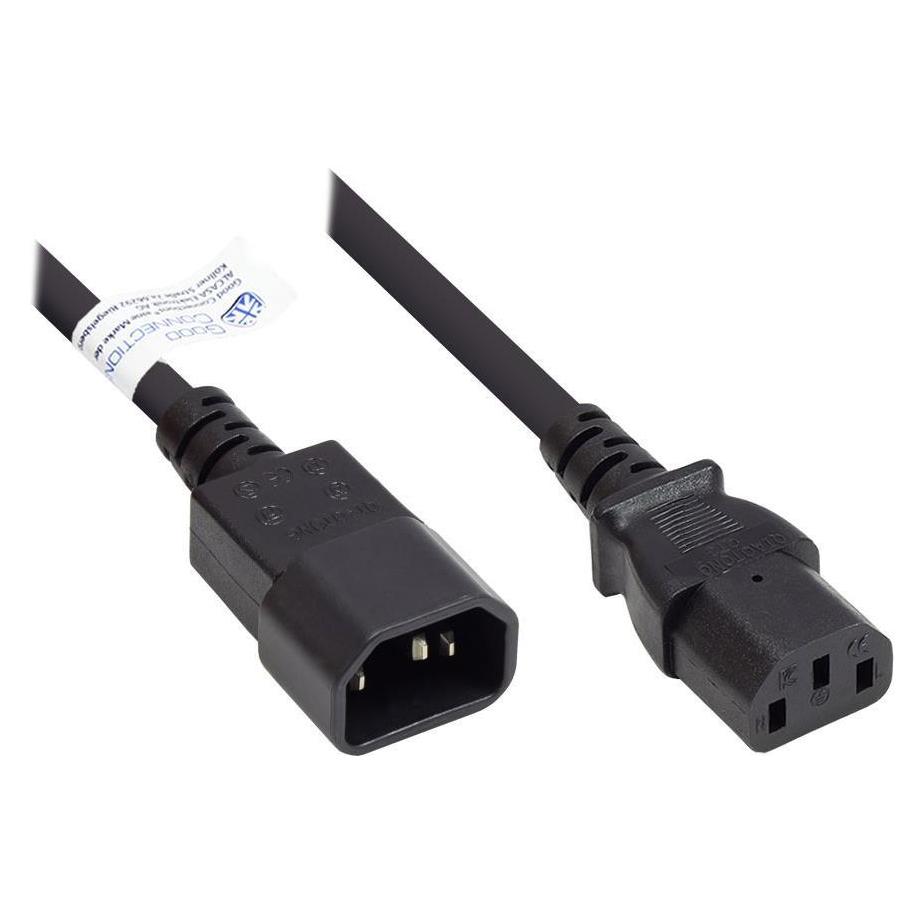 Good Connections Alcasa P1430-S030 Stromkabel Schwarz 3 m C14-Koppler C13-Koppler (3 m) (P1430-S030)