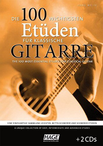 Jiang Weijie - Die 100 wichtigsten Etüden für klassische Gitarre mit 2 CDs: Eine einzigartige Sammlung leichter, mittelschwerer und schwerer Etüden - Preis vom 16.10.2026 11:41:07 h