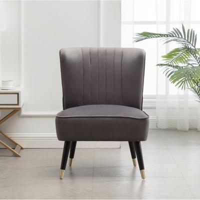 Contemporary Velvet Upholstered Accent Chair