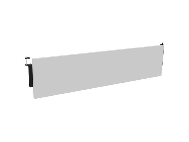 Voile de fond Burocolor Blanc pour bureau L.140 cm pieds Noir