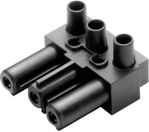 Adels-Contact 165053 Netz-Steckverbinder AC Buchse, gewinkelt Gesamtpolzahl: 2 + PE 16A Weiß
