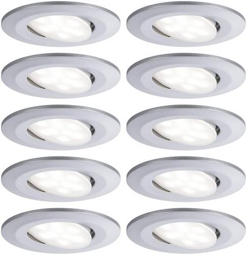 Paulmann LED-Bad-Einbauleuchte 10er Set 65W Chrom (matt)
