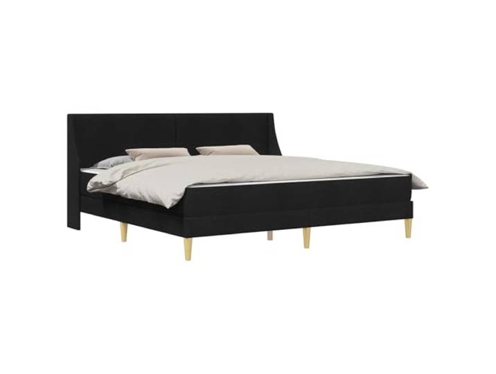 MNCVXAXG Bett mit Matratze und Kopfteil aus Polyester Struktur aus Sperrholz, Lattenrost aus Holz, atmungsaktiv, einfache Montage