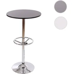 Stehtisch Bartisch Bistrotisch Empfangstisch Bari mit Fußablage Ø60cm ~ schwarz