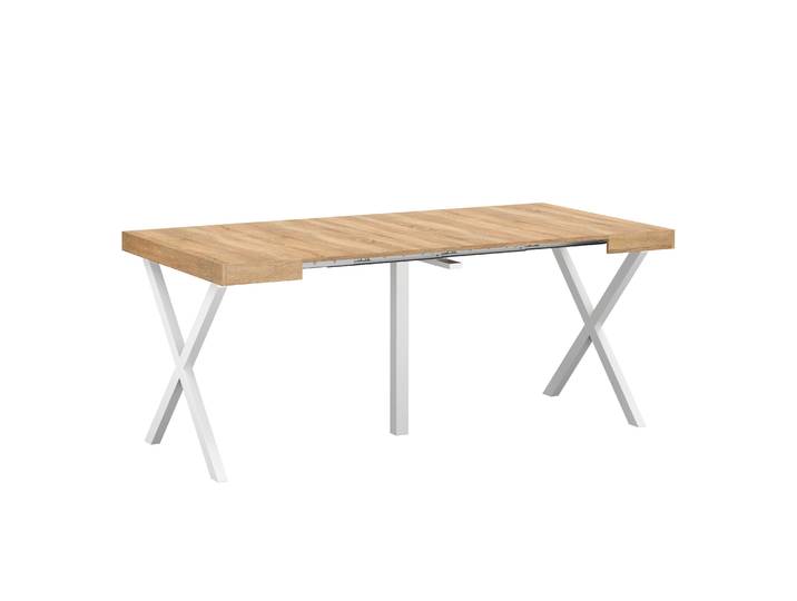 Esstisch ausziehbar MADRID 58/302 x 90 cm natur/weiss