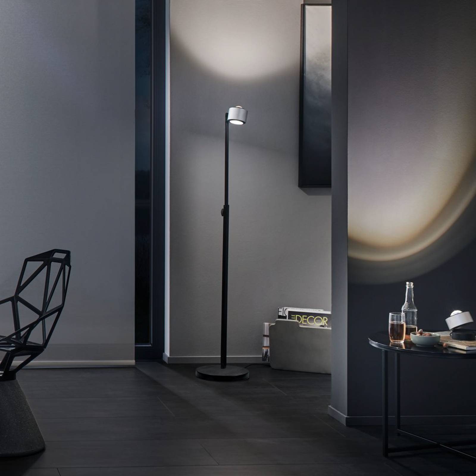 Paulmann LED Floor Lamp Aldan, dimmable, Black, Living / Dining Room, Aluminium, Modern, Floor Lamp