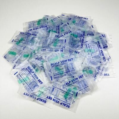 Uplift Picks Disposable Veterinary Butterfly Infusion Needle Set For Pet IV Care 100PCS green (21g)