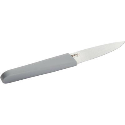 Gemüsemesser WOLL "Cutting Edge", grau, Klingenlänge 9cm, Edelstahl, Kunststoff, Kochmesser, aus deutschem Edelstahl gemäß DIN 1.4116
