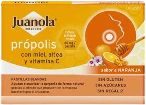 Juanola Propolis, Honey, Marshmallow and Vitamin C 36 Orange Tablets