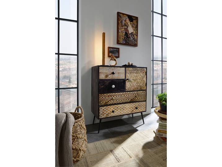 home24 Houten kast Khedi - 90 cm 80 x 90 x 35cm bruin