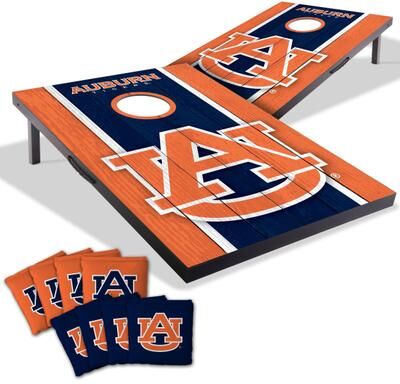 Skip's Garage Auburn Tigers NCAA Compact 2x3 Tailgate Cornhole Board Set