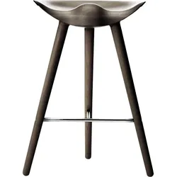 Ml 42 Counter Hocker dunkle Eiche mit silberfarbener Verbindung