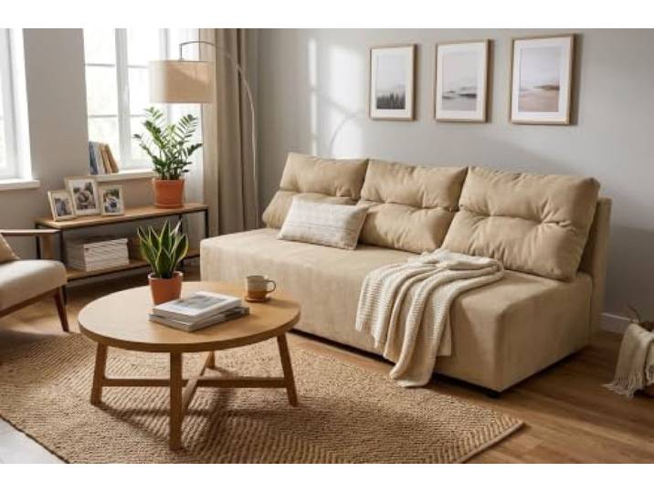 Family Meble Schlafsofa Kimo Monolit – beżowy