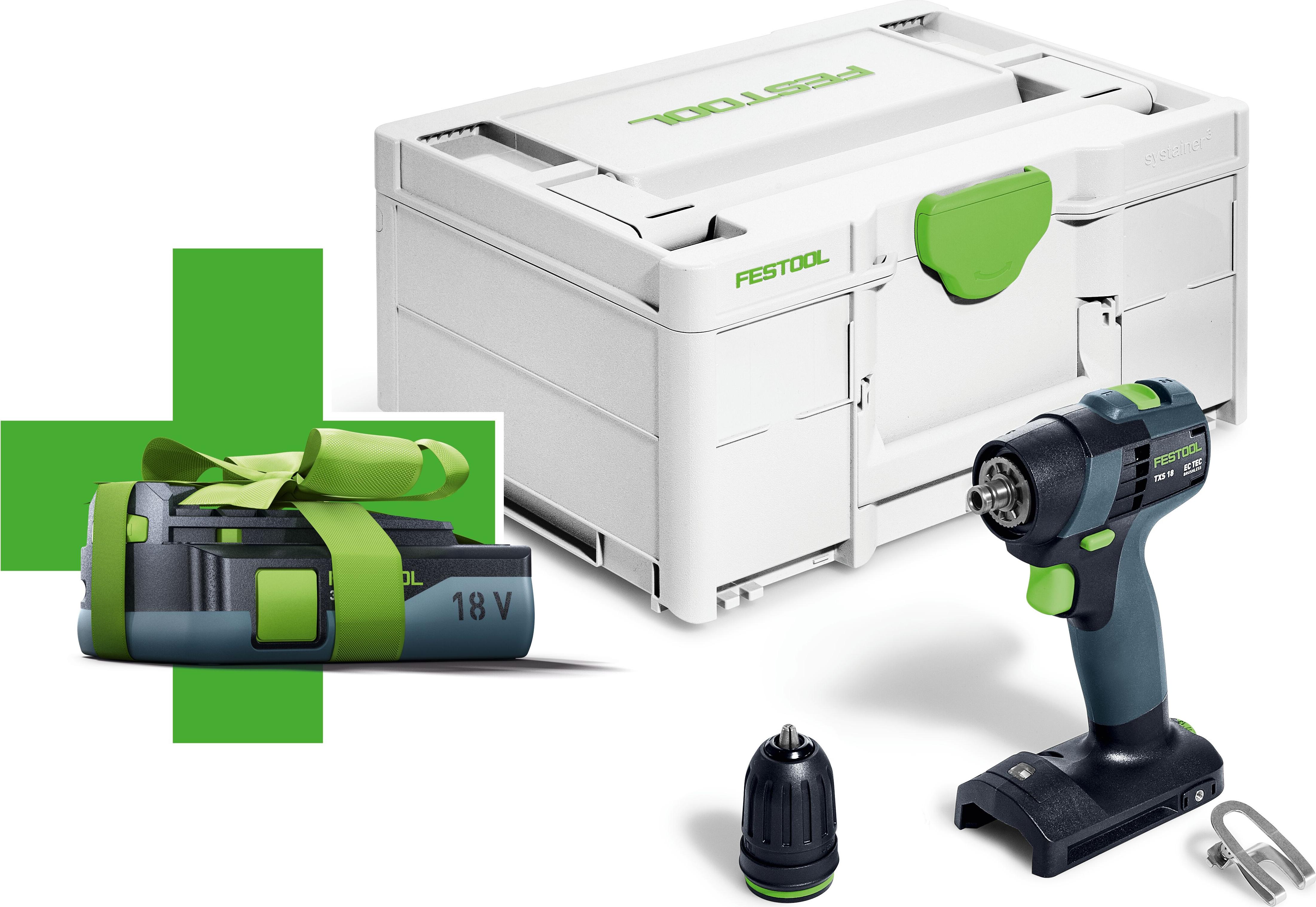 Festool Akku-Bohrschrauber TXS 18-Basic-3,0 (Gratis Akku Aktion)