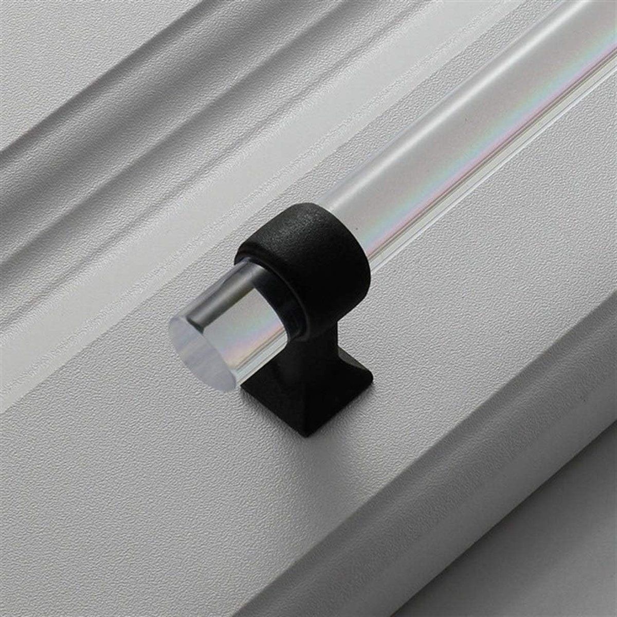 Deurknoppen Set Kastgrepen Lade Modern Acryl Design Zand Zwart 96mm Hartafstand