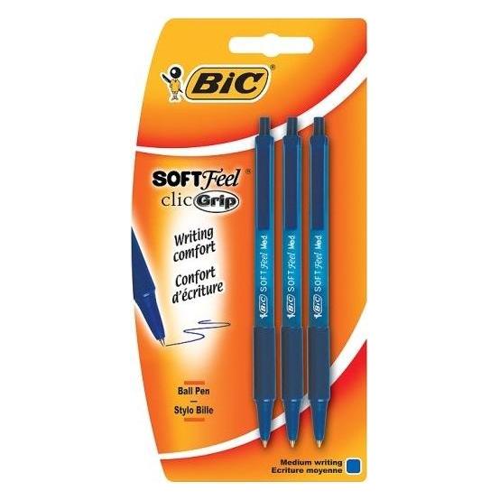 Bic Kugelschreiber Soft Feel blau 8373962 (3x) (0070330133723)
