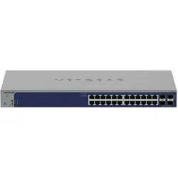 Netgear 24 Port Gigabit Smart Switch, non-PoE, w (28 Ports), Netzwerk Switch, Schwarz