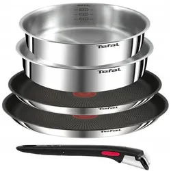 Tefal Ingenio Emotion, Pfannenset + Topfset, Silber