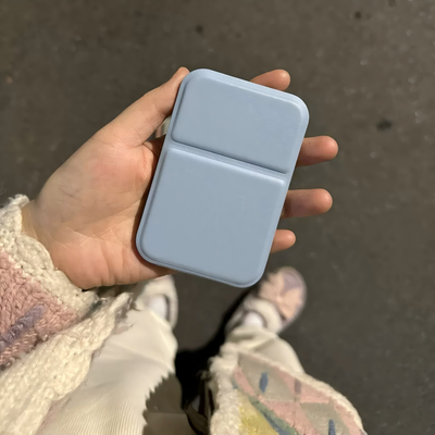 Fusion Finds Portable Makeup Mirror Folding Travel Vanity Mirror Compact Handheld Mirror For Home Dorm & Travel blue
