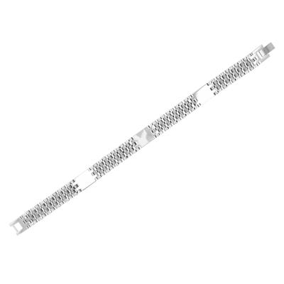 Gliederarmband ADELIA´S "Armband – Gliederarmband aus Edelstahl 21 cm", silber, Armbänder, Herren, 21cm, Edelstahl, Gliederarmband, Schöne Geschenkidee zum Jubiläum