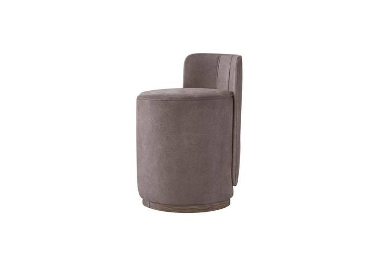 JVmoebel Loungesessel Braune Polsterbank mit Schminktisch und Rundstuhl aus Holz (Packung, 1-St., Braune Polsterbank mit Schminktisch und Rundstuhl), Made in Europa
