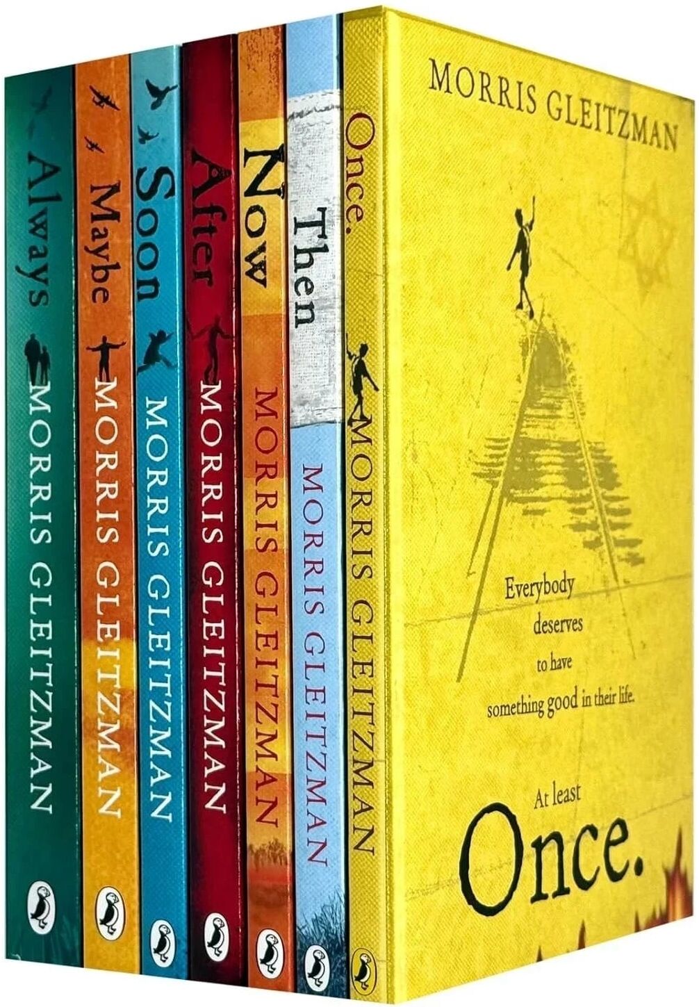Puffin Once Series by Morris Gleitzman - 7 Book Paperback Collection Set - Ages 9-12 - Once, Then, Now, After, Maybe, Soon, Always