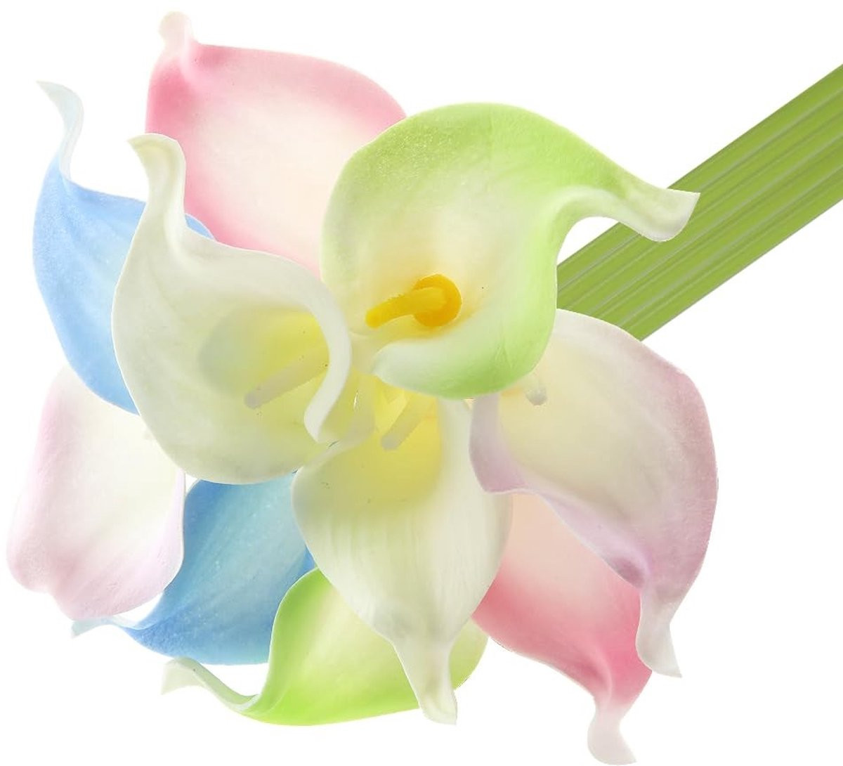 Dailygoods Kunstmatige Calla Lelie - 10 Stuks - Levensechte Latex Nepbloemen voor Bruiloft Decoratie