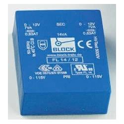 Block Transformator FL PCB 10VA 2x8V (FL 10/8)