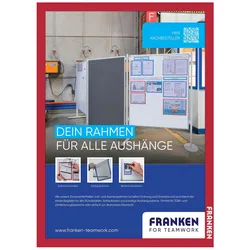 FRANKEN Magnetrahmen selbstklebend PRO A3 rot