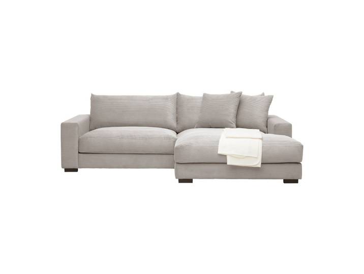 Ecksofa Cord Taupe