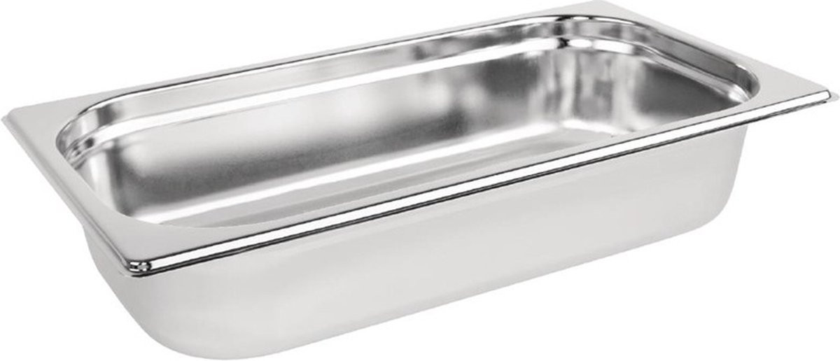 Vogue RVS Gastronorm Pan GN1/3, 2.5L, 65mm diep, Zilver