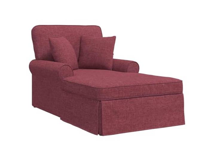NLQMSU Loungesessel mit Rock, 3-teilig, Bordeaux, Stoff, 91 x 157 x 91 cm Weiche Kissen 40 x 40 cm, gepolsterte Armlehnen, schickes Design, modernes Design, langlebiger Stoff, weiche Pflege