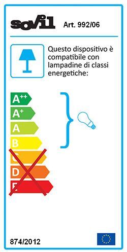sovil Lampada Applique Grande in Basso Colore Nero da Esterno Linea Quadrata ...
