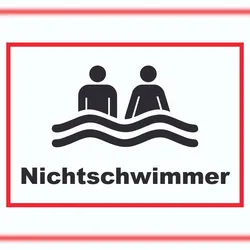Nichtschwimmer Schild A3 (297x420mm)