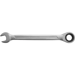 SW-Stahl, Schraubenschlüssel, 03510L-24 Gabelringratschenschlüssel 24 mm I feinverzahnt mit 72 Zähnen I Maulschlüssel mit (24 mm)